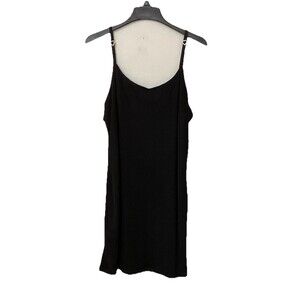 Haley & June Slip Dress Lined Plus Size 2X Black Heart rhinestones Accent New